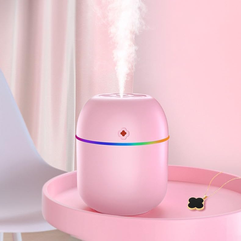 مرطب هواء بالموجات فوق الصوتية 220 مل – موزع عطور USB بإضاءة ليد رومانسية