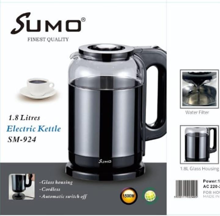 غلاية كهربائية زجاجية سومو – SM-924 – 1.8 لتر