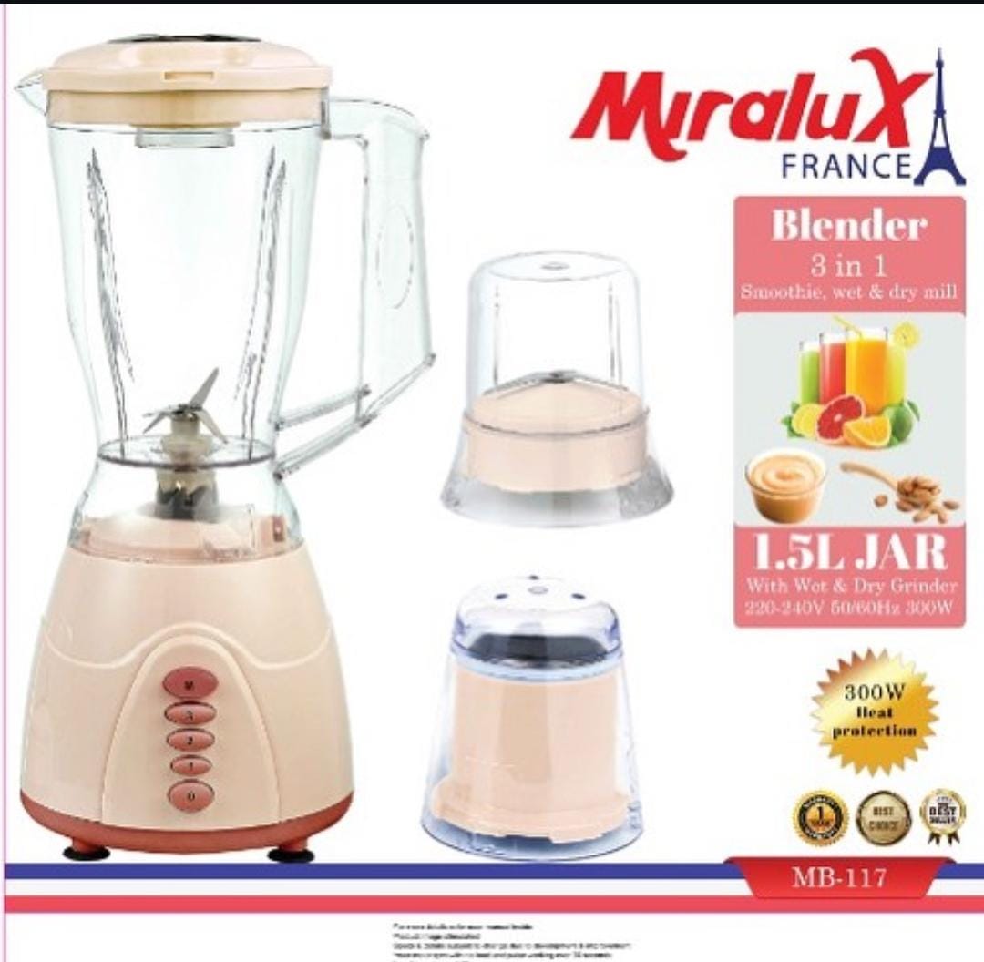 خلاط ميرا لوكس MB-117 – 3 في 1