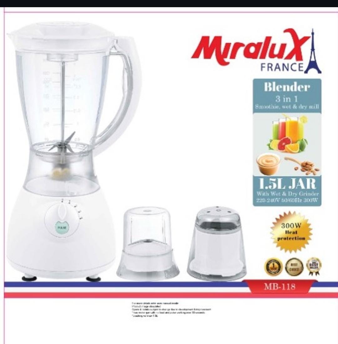 خلاط ميرا لوكس MB-118 – 3 في 1