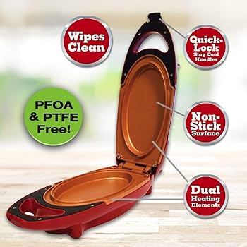 جهاز Red Copper 5 Minute Chef هو جهاز طهي كهربائي صغير