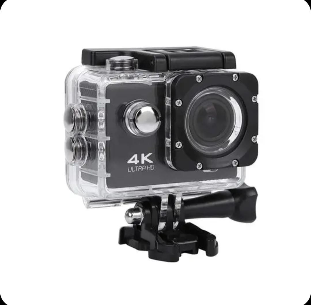 كاميرا اكشن رياضيه بدقة 4k - مقاومة للماء + واي فاي + رؤية واسعه ١٧٠°
