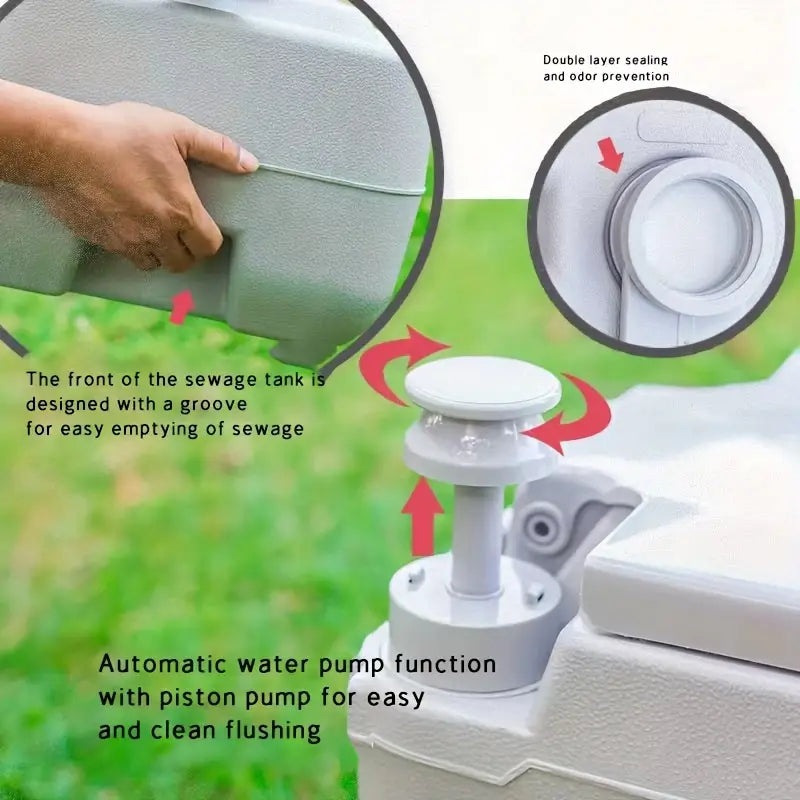 مرحاض محمول للسيارات الترفيهية 20 لتر