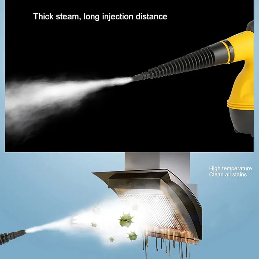 منظف بخار يعمل بالضغط، منظف بخار محمول بدرجة حرارة عالية مع أنبوب تمديد للمطبخ
