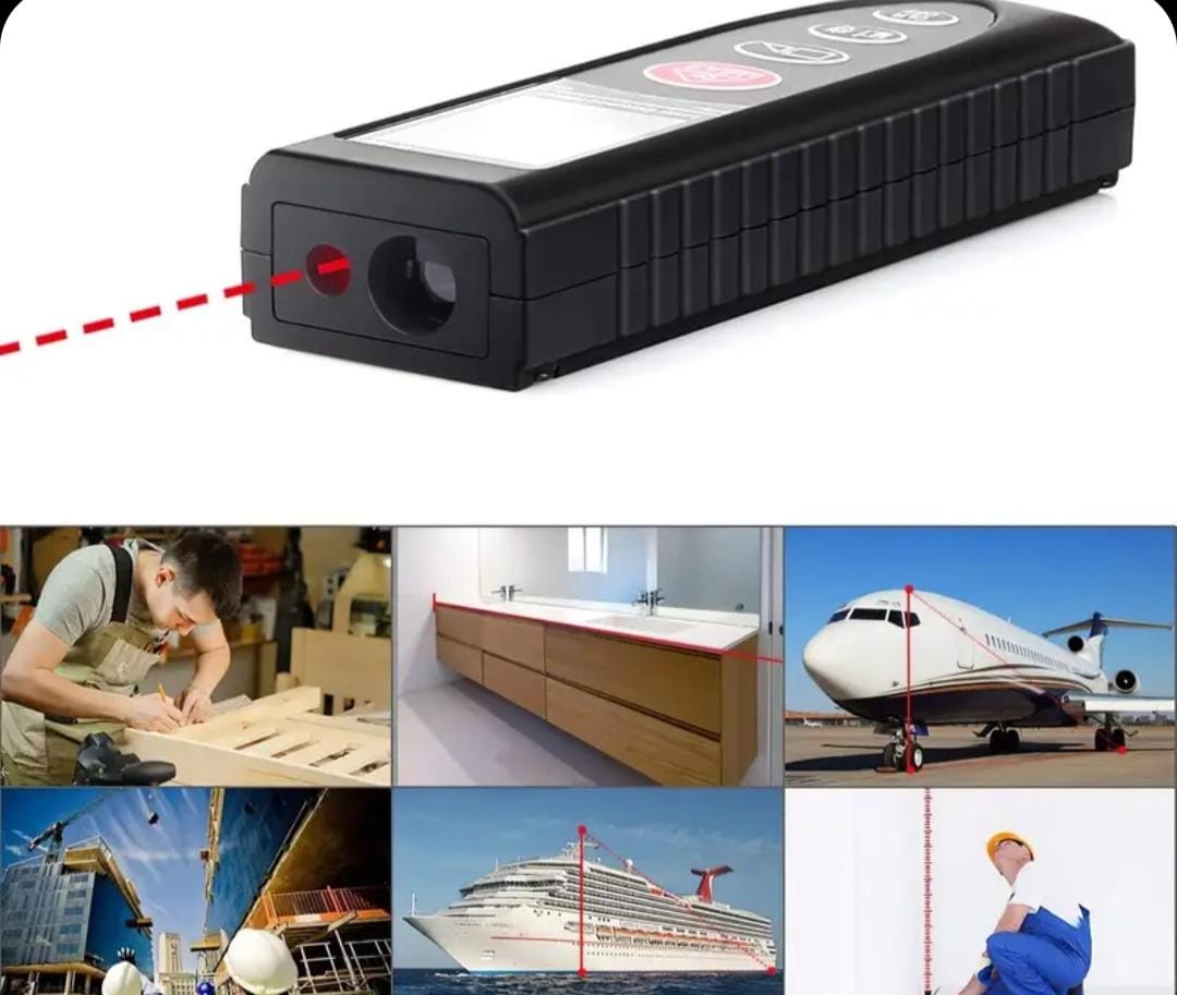 مقياس مسافة ليزر مع شاشة LCD