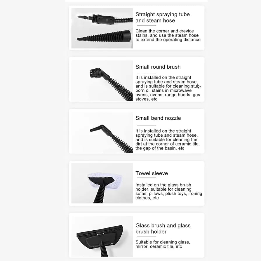 منظف بخار يعمل بالضغط، منظف بخار محمول بدرجة حرارة عالية مع أنبوب تمديد للمطبخ